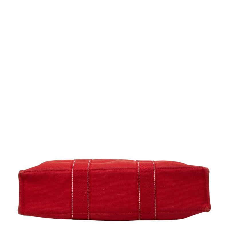 Hermes Deauville MM Tote Bag Red Cotton — view 3