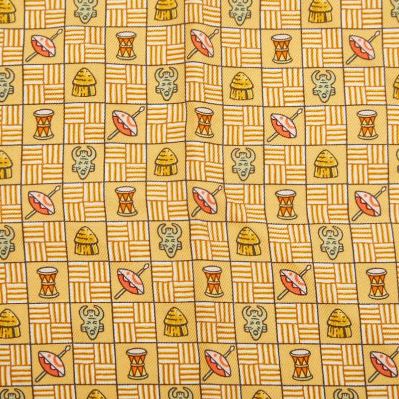 Hermes Carre 45 Handkerchief Scarf Yellow Multicolor Silk — view 2