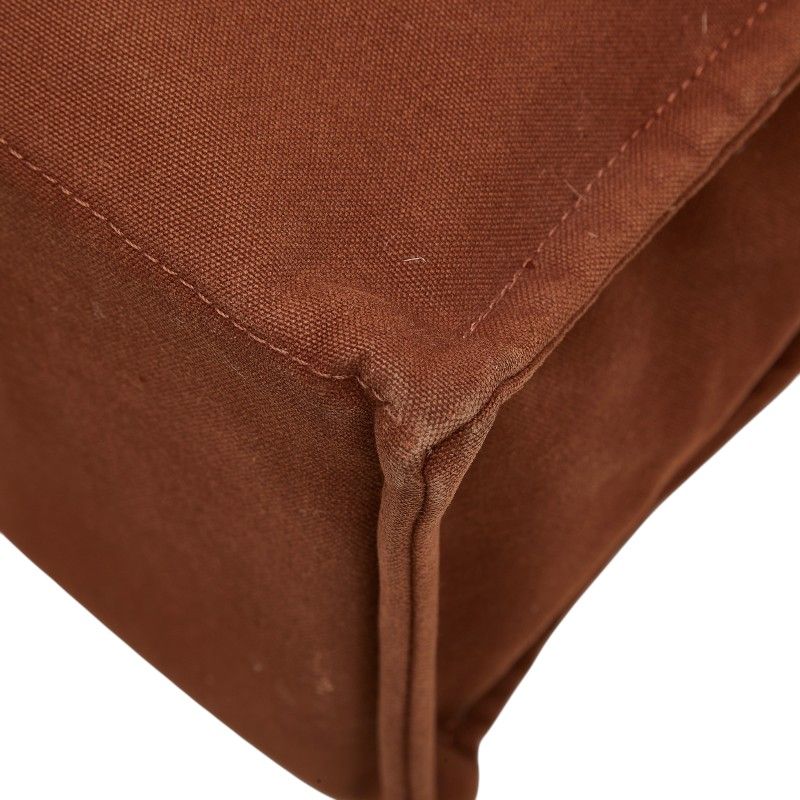 Hermes Fourre Tout GM Tote Bag Brown Navy Cotton — view 6