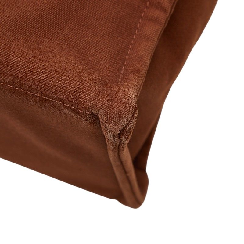 Hermes Fourre Tout GM Tote Bag Brown Navy Cotton — view 4