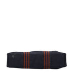 Hermes Fourre Tout MM Tote Bag Navy Brown Cotton — view 3