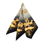 Hermes Carre 42 Cosmos Scarf Black Multicolor Silk — view 3