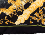 Hermes Carre 42 Cosmos Scarf Black Multicolor Silk — view 5