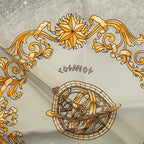 Hermes Carre 42 Cosmos Scarf Black Multicolor Silk — view 6