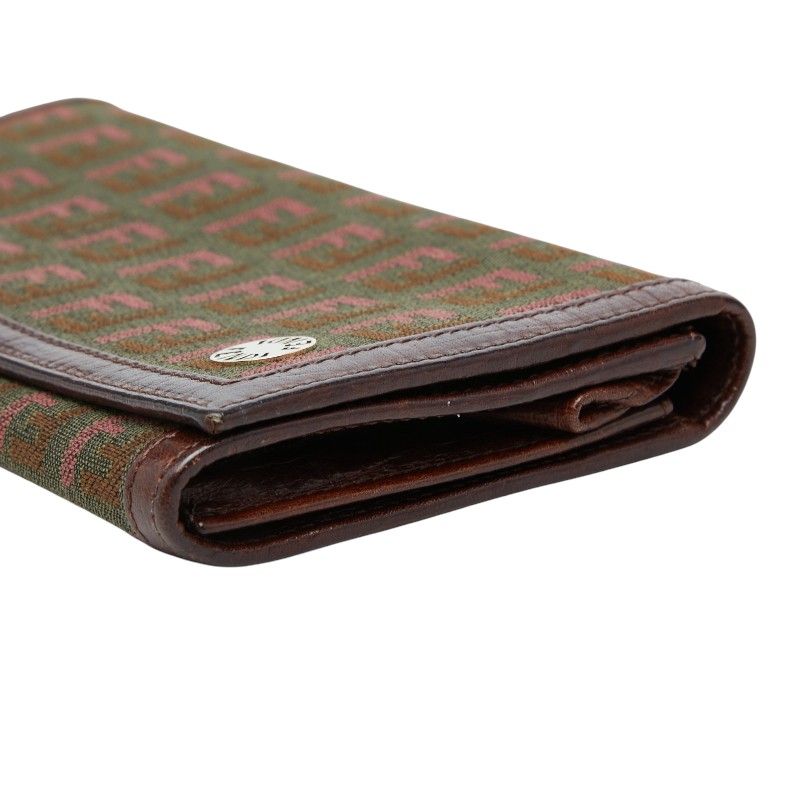 Fendi Zucca Wallet Khaki Brown Canvas Leather — view 4