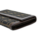 Fendi Zucca Wallet Brown Canvas Leather — view 4