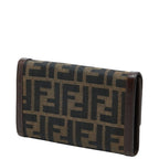 Fendi Zucca Wallet Brown Canvas Leather — view 2