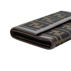 Fendi Zucca Wallet Brown Canvas Leather — view 5