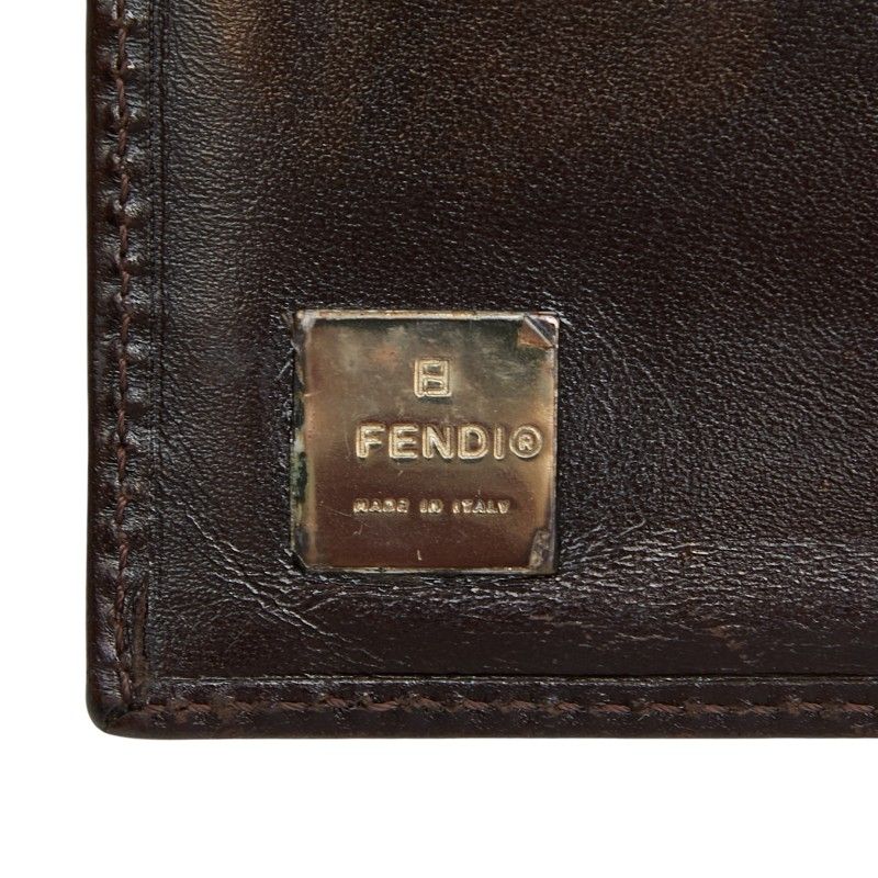 Fendi Zucca Wallet Brown Canvas Leather — view 8