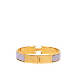 Hermes Click PM Bracelet Bangle Gold Purple Plated Enamel — view 3
