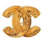 Chanel Vintage Quilted Brooch Gold Plated — view 2