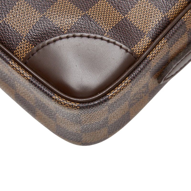 Louis Vuitton Damier Trocadero 27 Crossbody Shoulder Bag Brown Leather — view 6