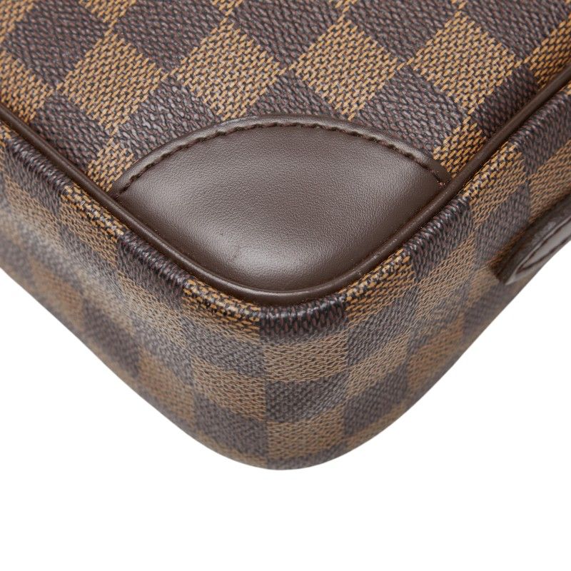 Louis Vuitton Damier Trocadero 27 Crossbody Shoulder Bag Brown Leather — view 4