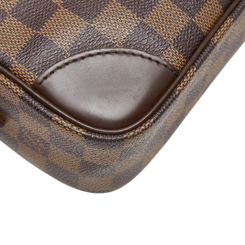Louis Vuitton Damier Trocadero 27 Crossbody Shoulder Bag Brown Leather — view 7