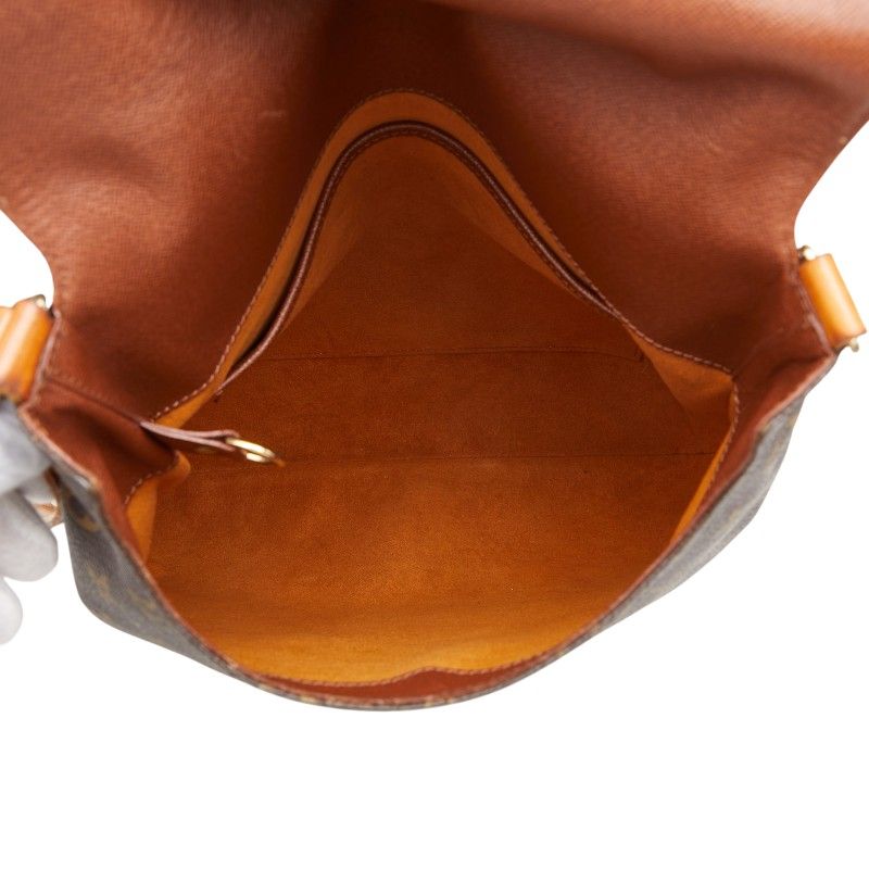 Louis Vuitton Monogram Musette Crossbody Shoulder Bag Brown Leather — view 7