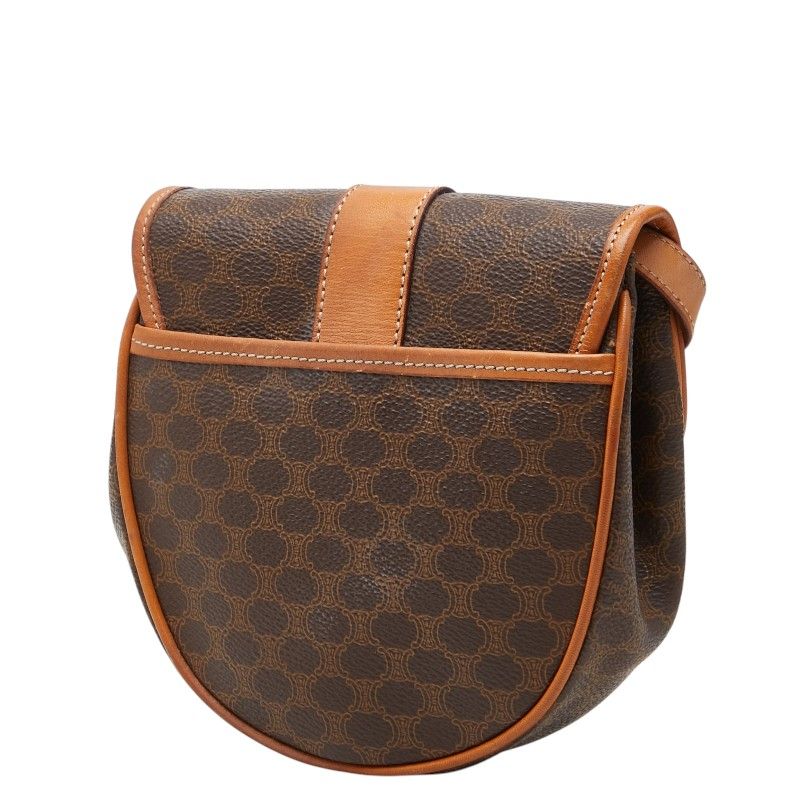 Celine Macadam Crossbody Shoulder Bag Brown Leather — view 2