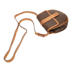Celine Macadam Crossbody Shoulder Bag Brown Leather — view 8