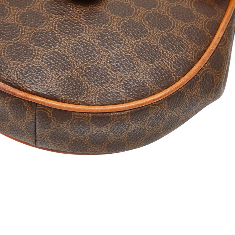 Celine Macadam Crossbody Shoulder Bag Brown Leather — view 7
