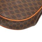 Celine Macadam Crossbody Shoulder Bag Brown Leather — view 6