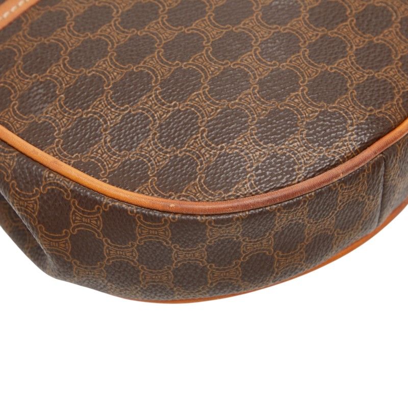Celine Macadam Crossbody Shoulder Bag Brown Leather — view 5