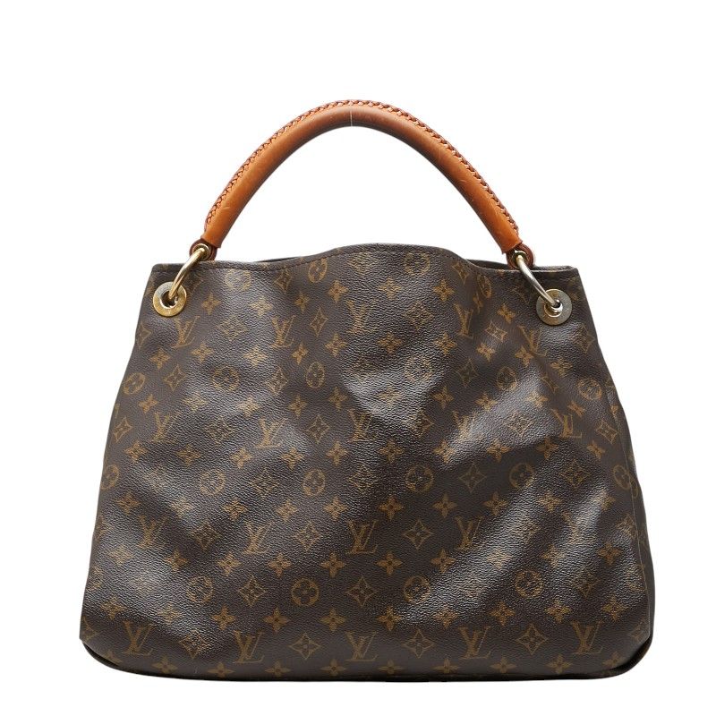 Louis Vuitton Monogram Artsy MM Shoulder Bag Brown Leather