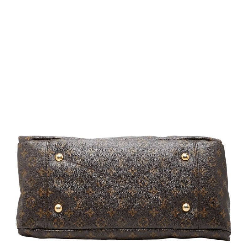Louis Vuitton Monogram Artsy MM Shoulder Bag Brown Leather — view 3