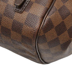 Louis Vuitton Damier Rivington PM Tote Shoulder Bag Brown Leather — view 6