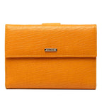 Gucci Logo Middle Wallet Bifold Orange Yellow Leather
