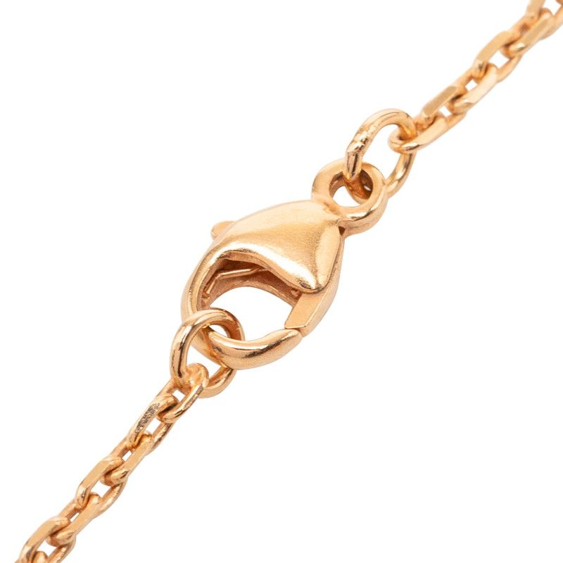 Hermes Mini Pop Necklace Gold Beige Plated — view 4