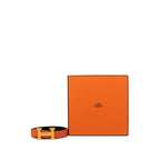 Hermes Constance Belt Reversible Buckle Orange Black Gold Box Calf Swift — view 7
