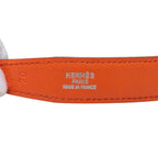 Hermes Constance Belt Reversible Buckle Orange Black Gold Box Calf Swift — view 6