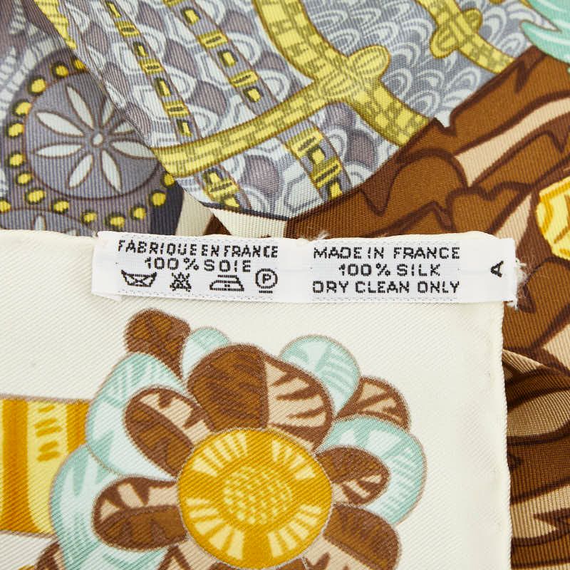 Hermes Carre 90 Armets en Panache Feather Cavalry Helmet Scarf Multicolor Silk — view 6