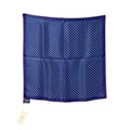 Hermes Carre 45 Geometric Scarf Navy Red Silk