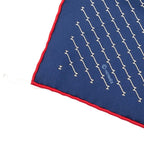 Hermes Carre 45 Geometric Scarf Navy Red Silk — view 2