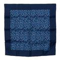 Hermes Carre 45 Petit Gavroche Grape Vines Gray Scarf Navy Blue Silk