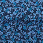 Hermes Carre 45 Petit Gavroche Grape Vines Gray Scarf Navy Blue Silk — view 2