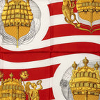 Hermes Carre 90 Chateaux D'arriere Scarf Red Silk — view 2