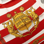 Hermes Carre 90 Chateaux D'arriere Scarf Red Silk — view 3