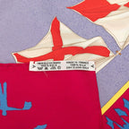 Hermes Carre 90 en Course Scarf Purple Blue Silk — view 7