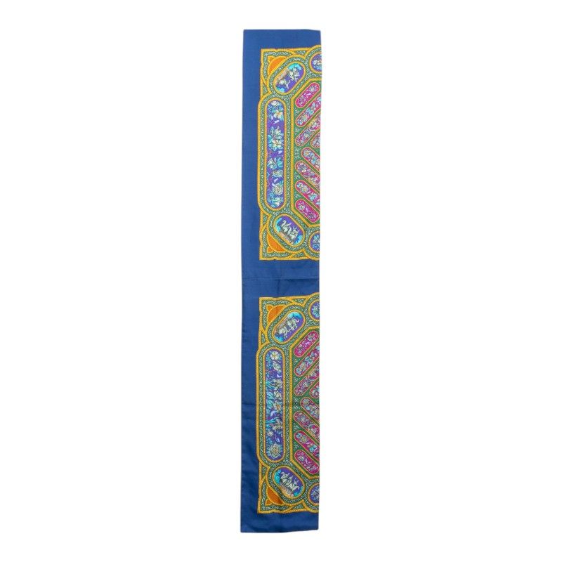 Hermes Qalamdan Scarf Blue Silk — view 2