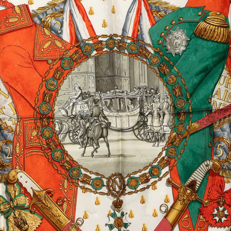 Hermes Carre 90 Napoleon Scarf Green — view 2
