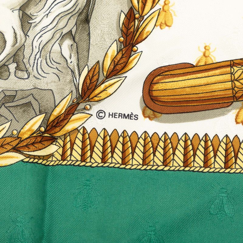 Hermes Carre 90 Napoleon Scarf Green — view 6
