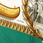 Hermes Carre 90 Napoleon Scarf Green — view 4