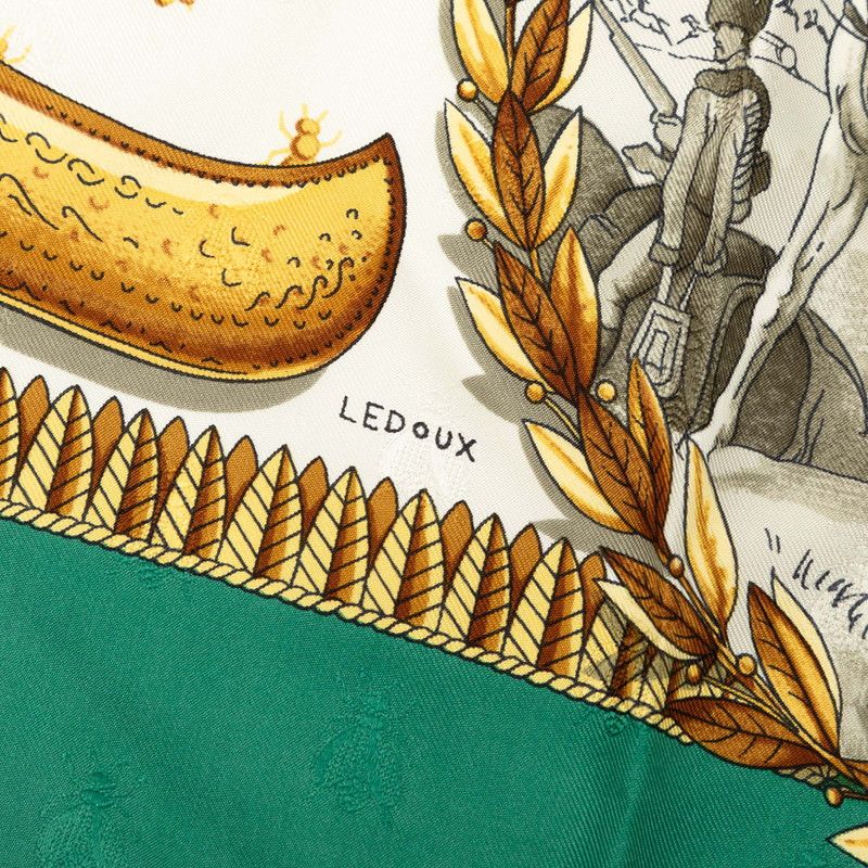 Hermes Carre 90 Napoleon Scarf Green — view 4