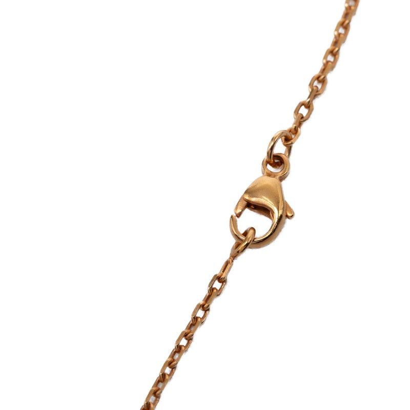 Hermes Mini Pop Pendant Pink Gold White Plated Enamel — view 3