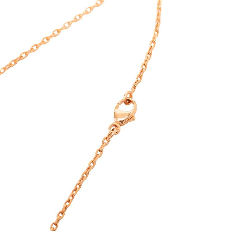 Hermes Mini Pop Pendant Pink Gold White Plated Enamel — view 4