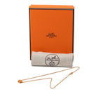 Hermes Mini Pop Pendant Pink Gold Orange Plated Enamel — view 7