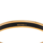 Hermes Enamel PM Cloisonne Bangle Gold Beige White Plated Bracelet — view 5