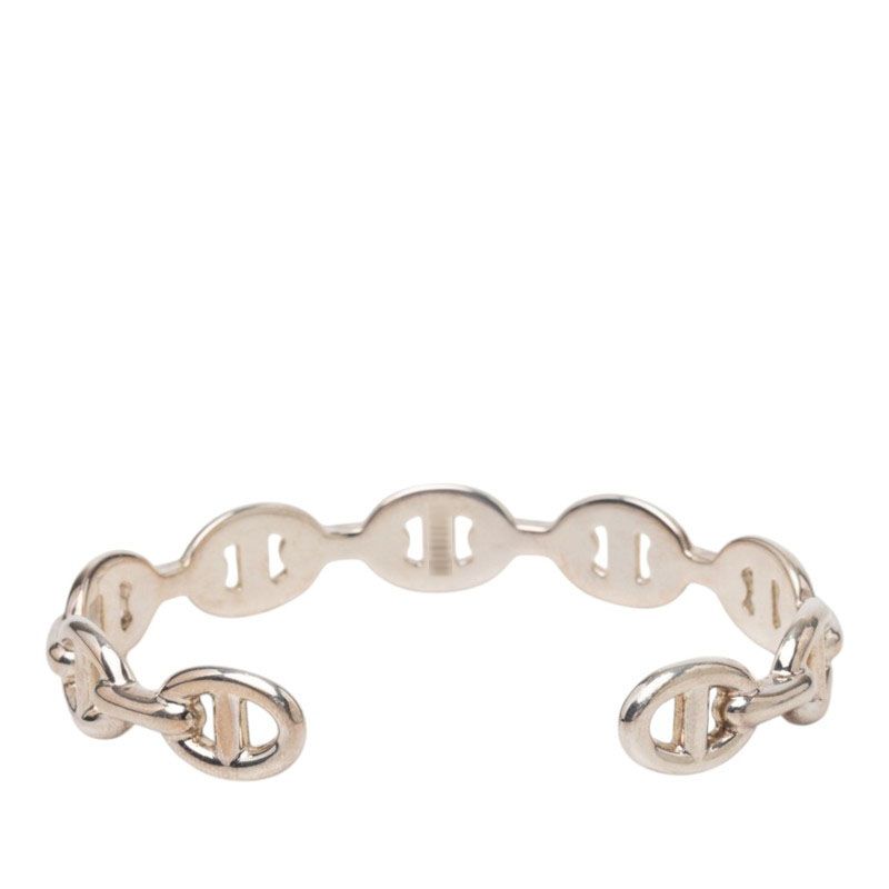 Hermes Chaine D'ancre ST Bangle Silver Bracelet — view 3