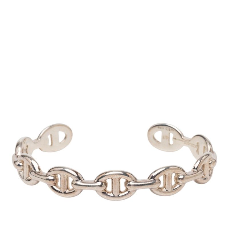 Hermes Chaine D'ancre ST Bangle Silver Bracelet